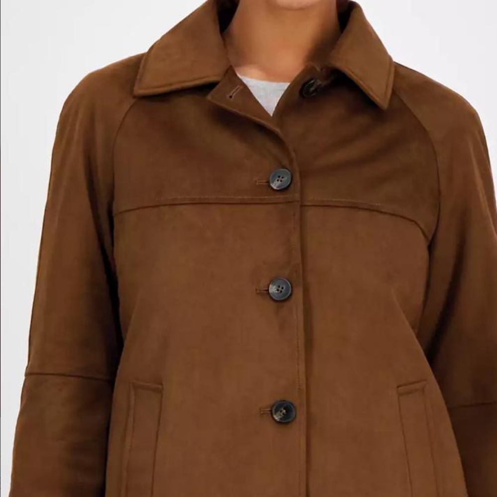 Michael Kors Faux Suede Jacket Size Medium NWT - Picture 4 of 11